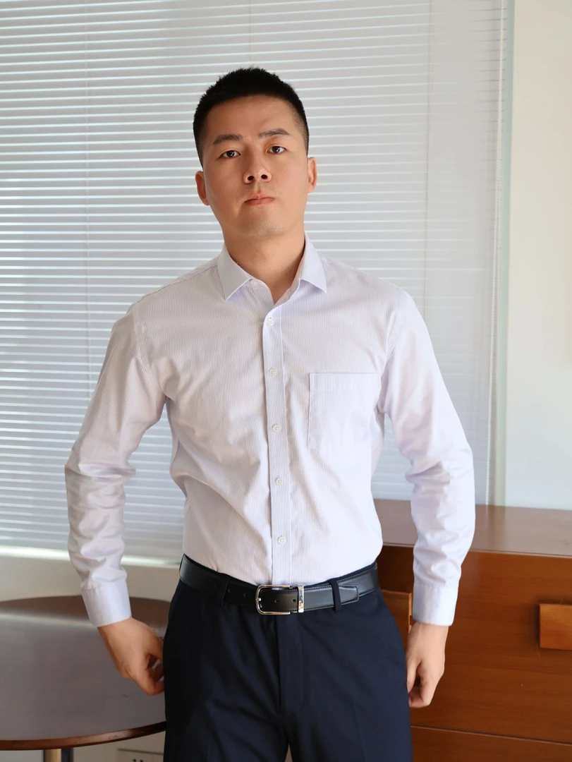 精梳棉衬衫男款长袖吸湿排汗工作服抗皱衬衣商务正装衬衫