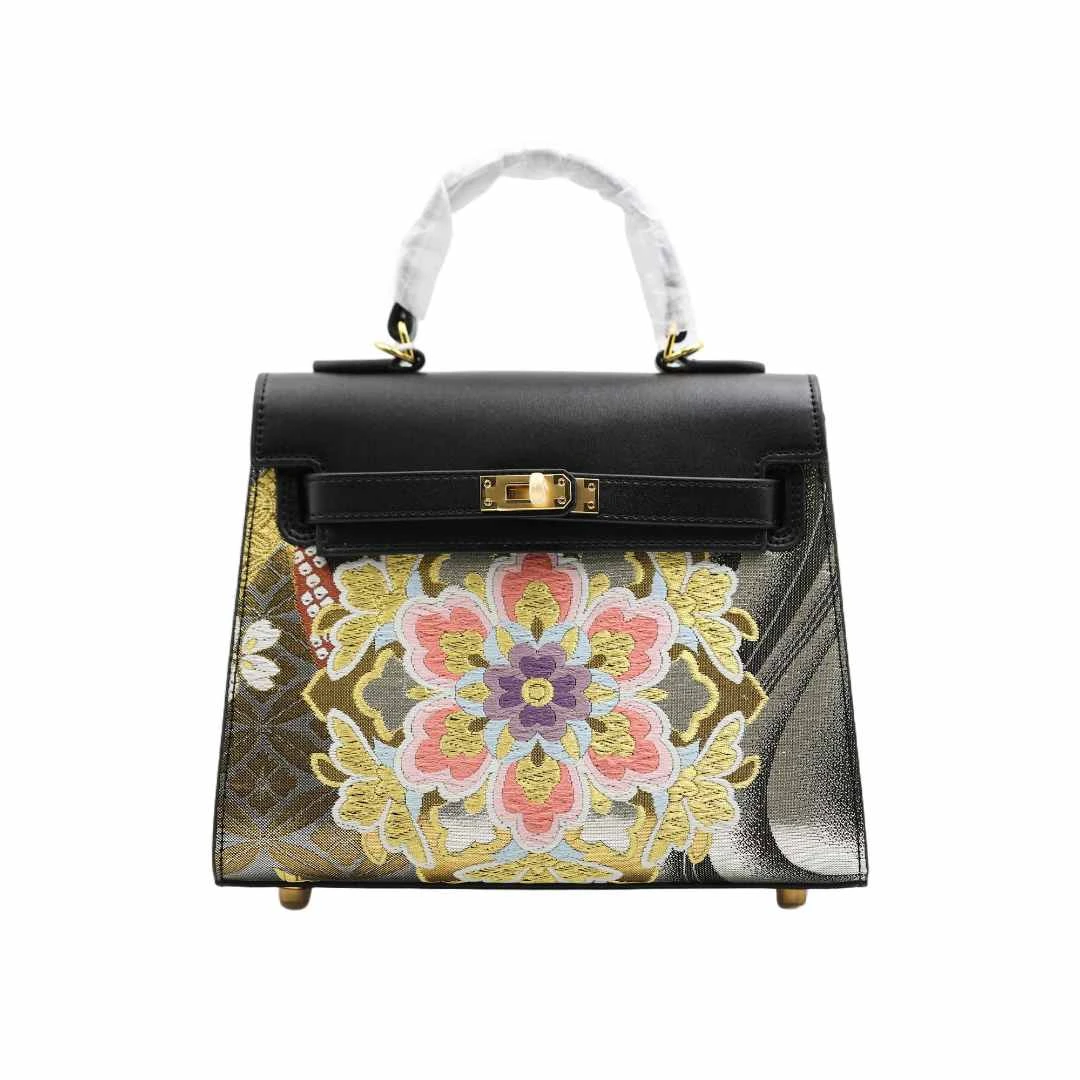 锦美人唐锦非遗手作中凯莉黑色