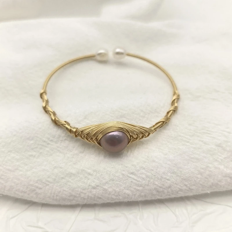 366珍珠天使之眼珍珠手镯手编简约时尚手链