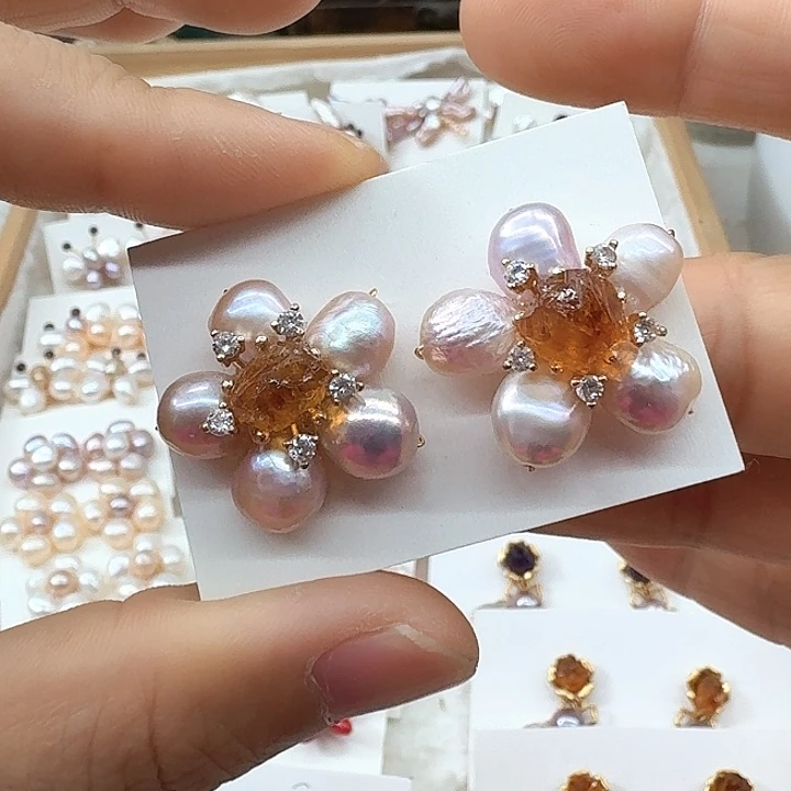 未镶嵌耳饰淡水珍珠