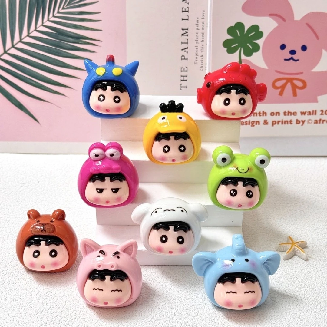 【硕硕家】对对碰实色动物小新头萌粒摆件