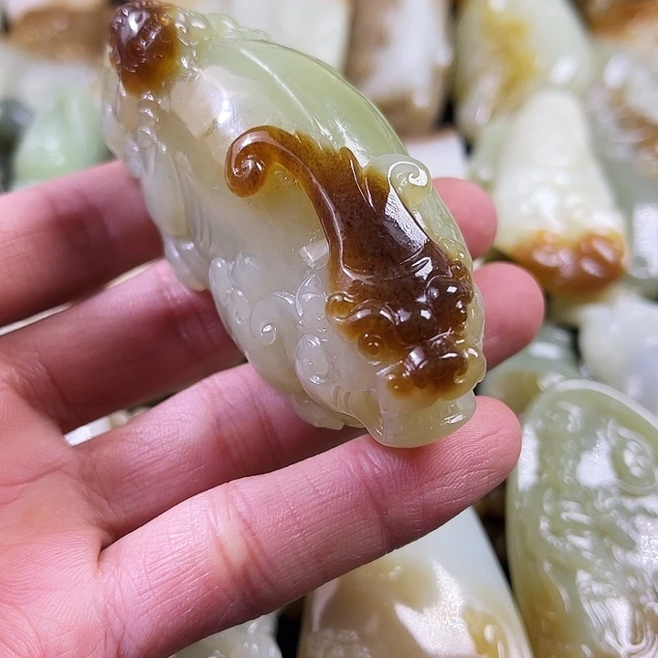 和田玉未镶嵌吊坠(不含链)