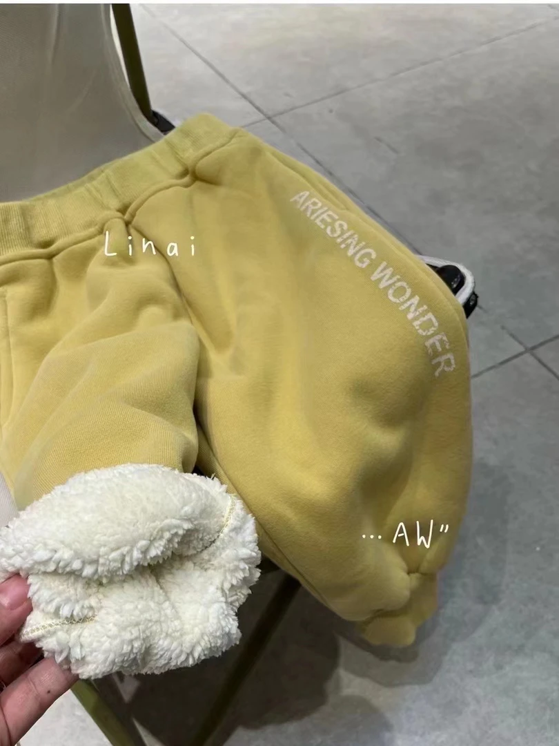 【蜗】加厚羊羔绒卫裤 3748