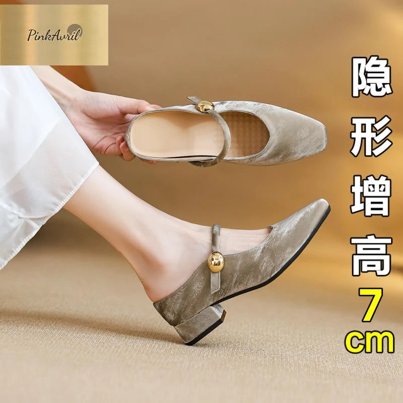 PinkAvril包头拖鞋女夏外穿2025新款感配裙子不累脚内增高超火半