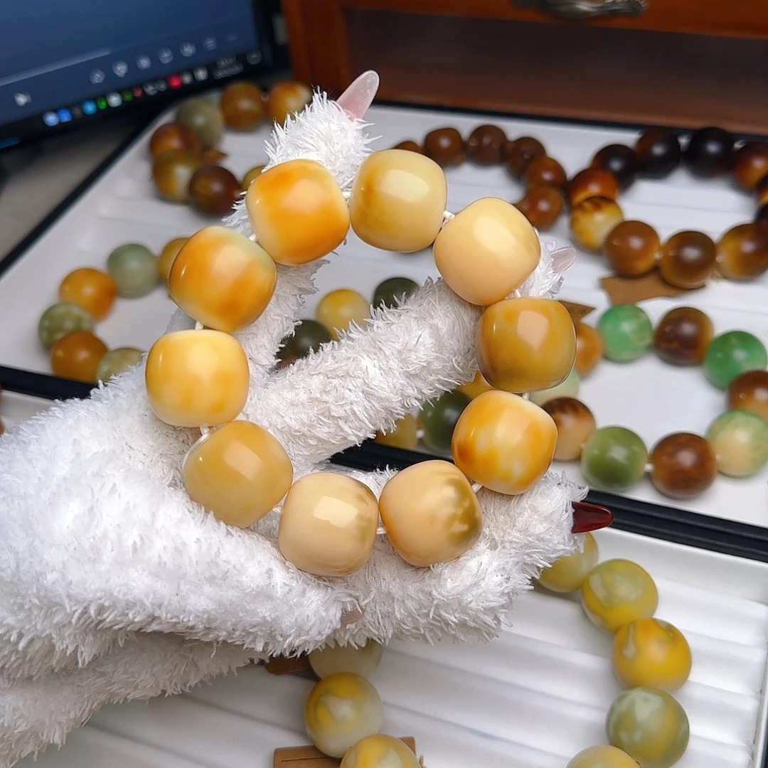 菩提根/象牙果手串卡24干磨桶珠