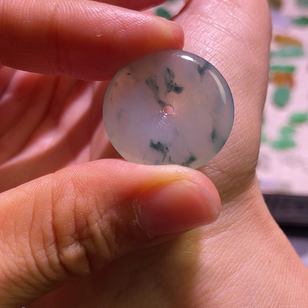 未镶嵌如意定制翡翠扣子