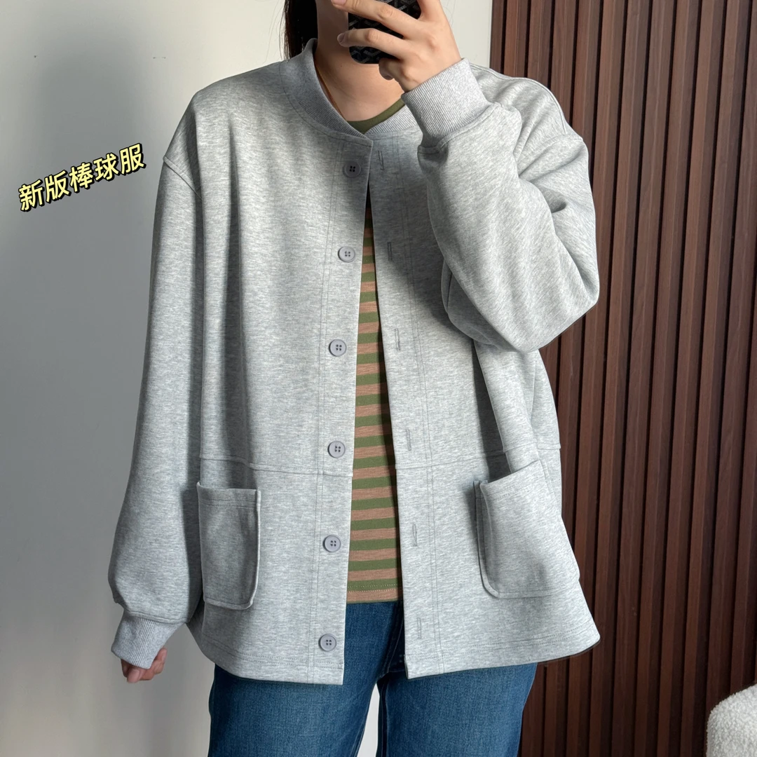 美亚恩NANA2025新款棒球服卫衣基础百搭男女同款宽松C0433