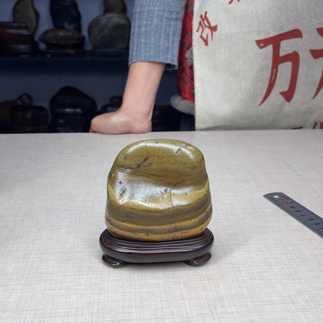 石材广西彩陶石配底座