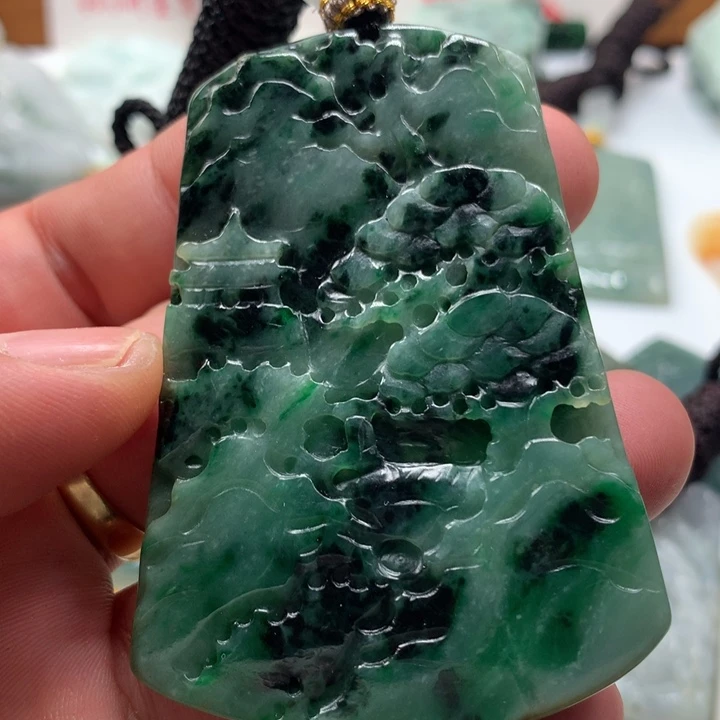 颈饰未镶嵌翡翠保真天然a货翡翠