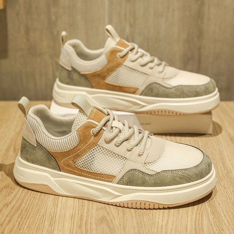 透气时尚休闲鞋潮鞋拼色百搭夏季轻便低帮男士板鞋防滑男鞋MD8615