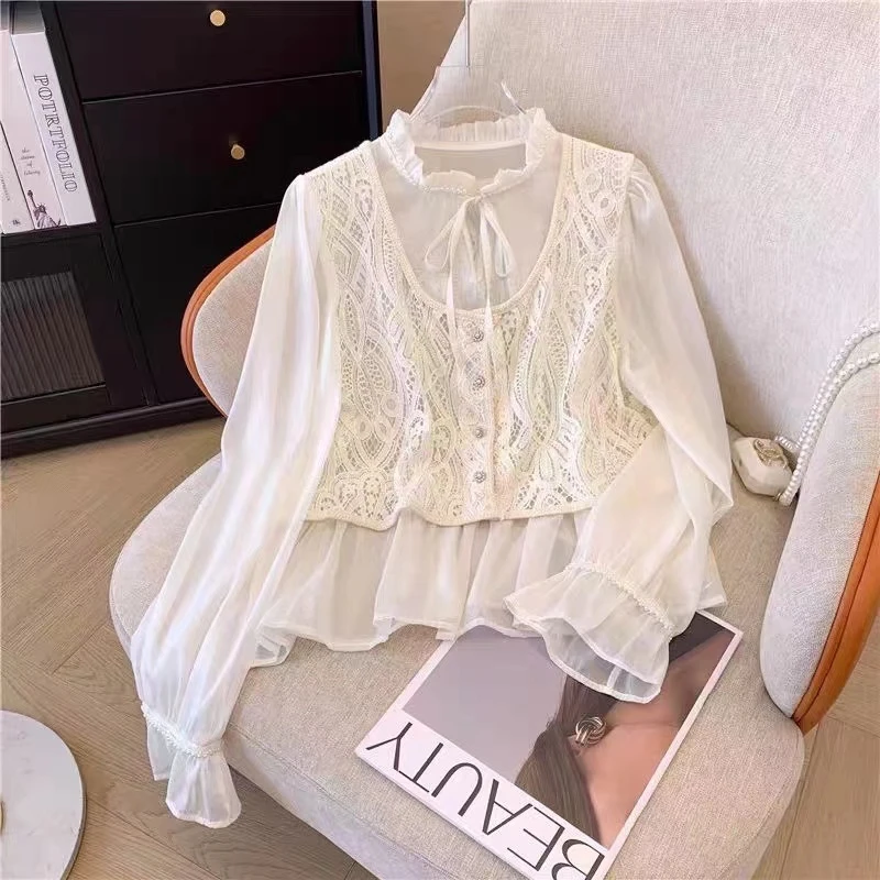 【北栀】法式气质拼接上衣 812346