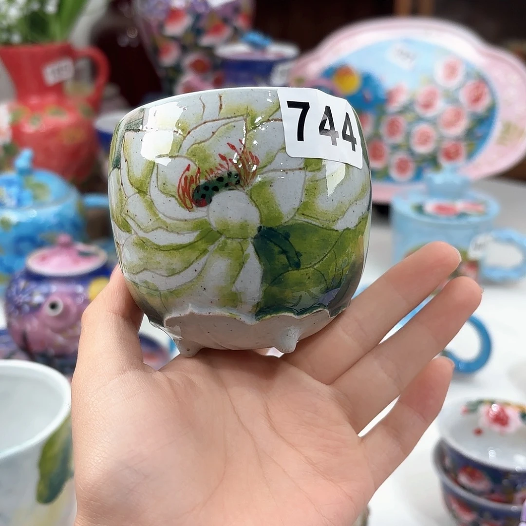 景德镇手绘高温釉下彩陶瓷茶具