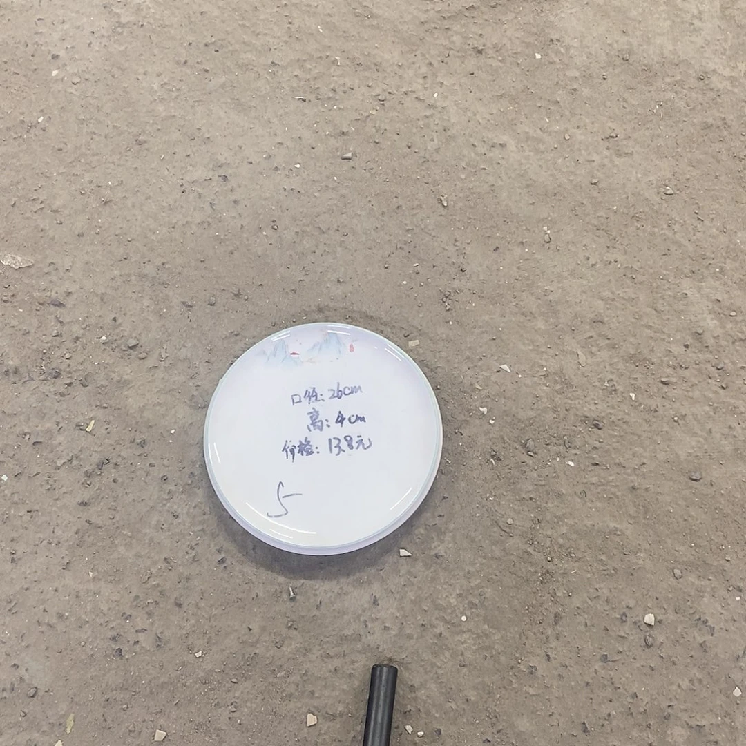 陶瓷10寸高脚平盘包邮