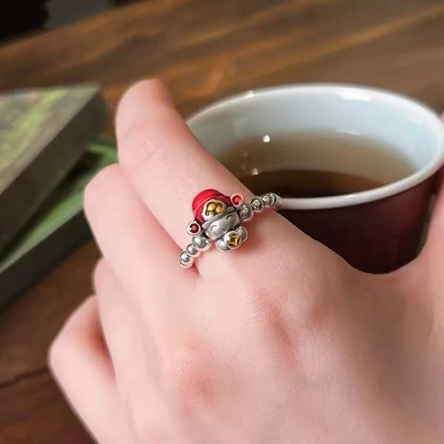 618新年财神戒指气质手工可爱男女学生可调节气质百搭