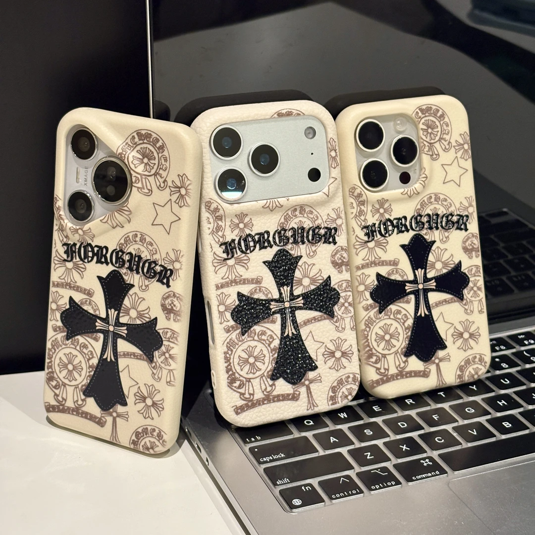 克罗心适用苹果17手机壳iPhone16PM华为p80可爱皮纹tpu小众mate70