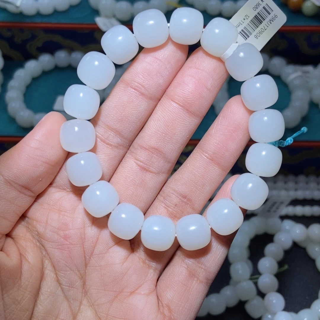 和田玉未镶嵌手串12m老型