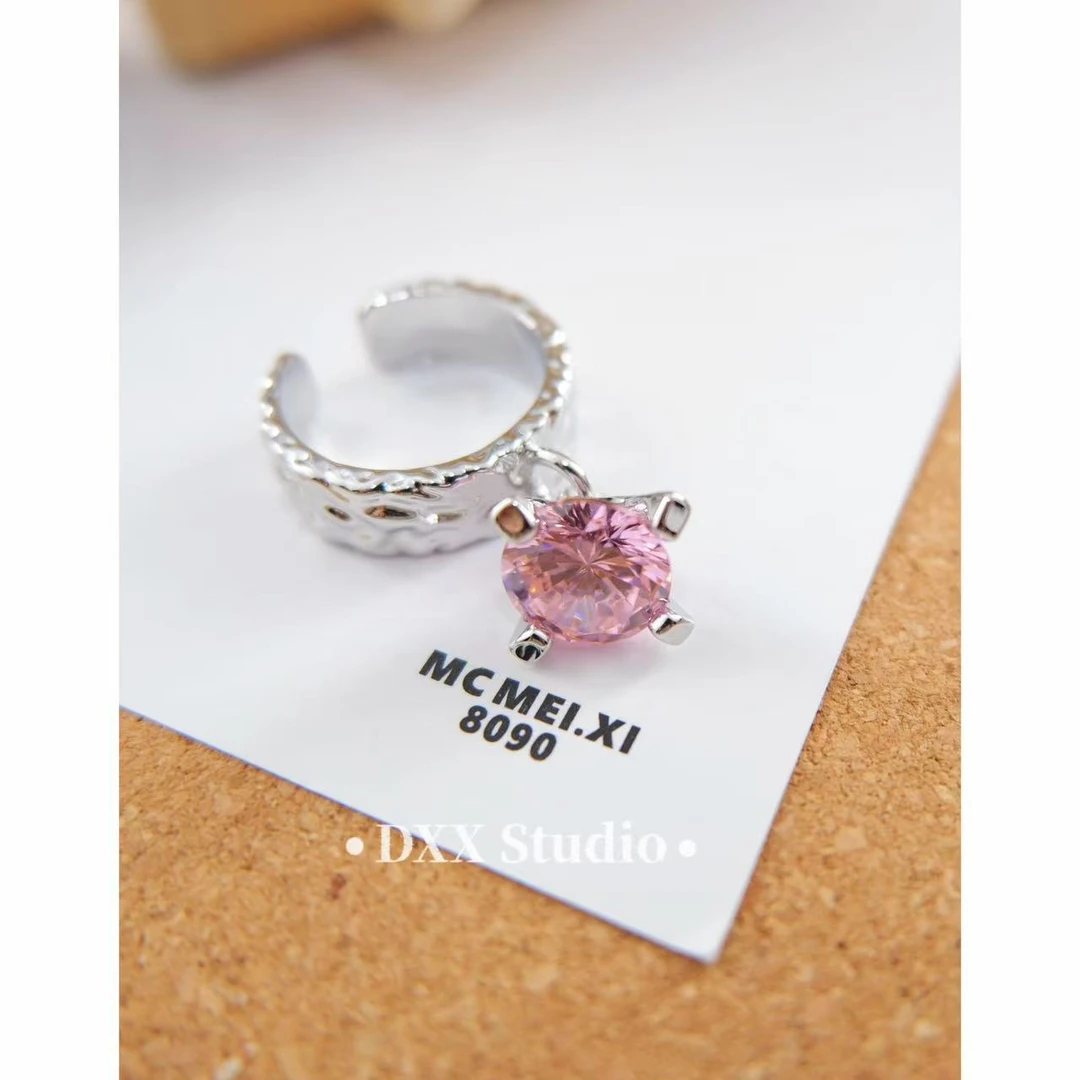 铜合金锆石戒指 小众设计日韩简约甜美百搭戒指45523