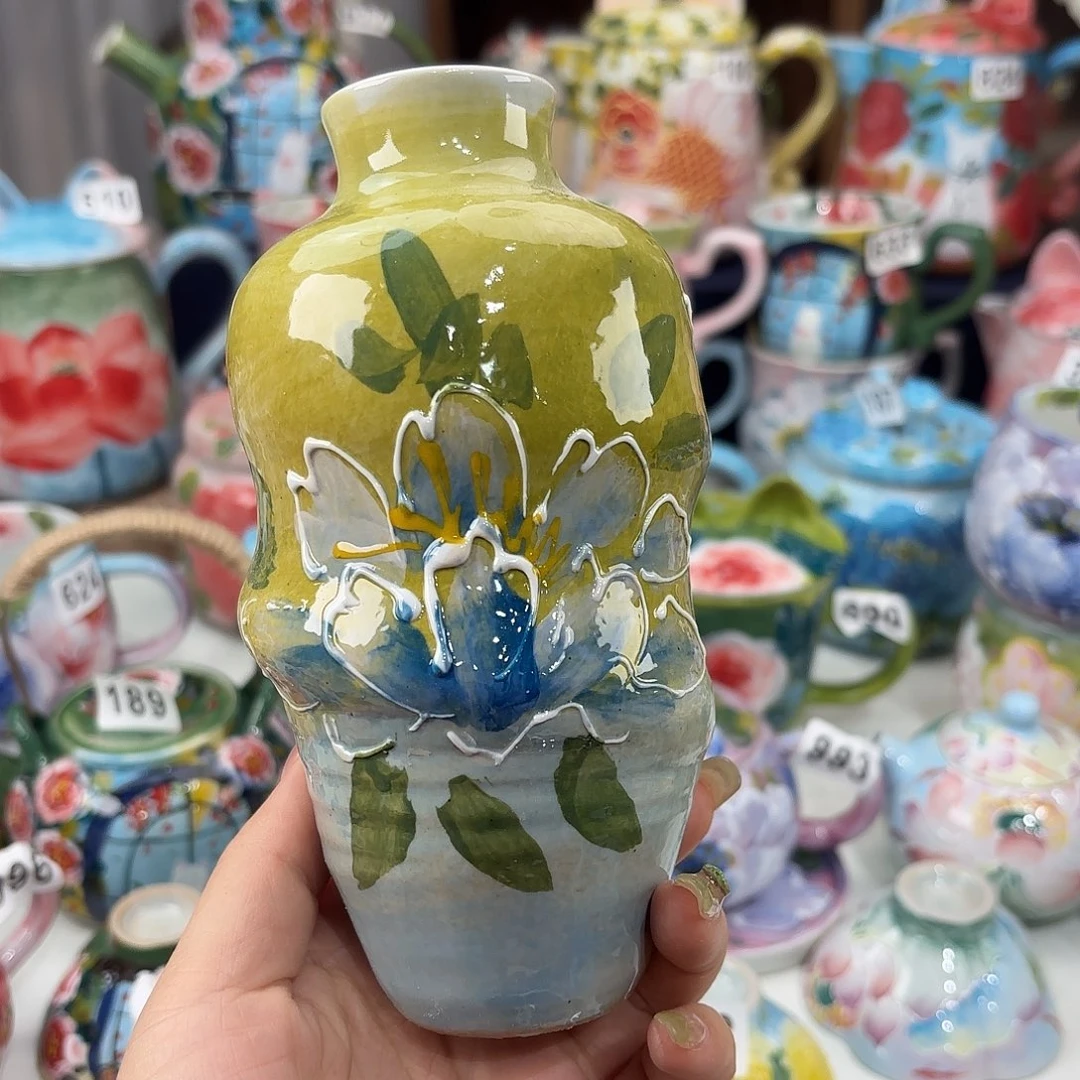 景德镇手绘高温釉下彩陶瓷茶具