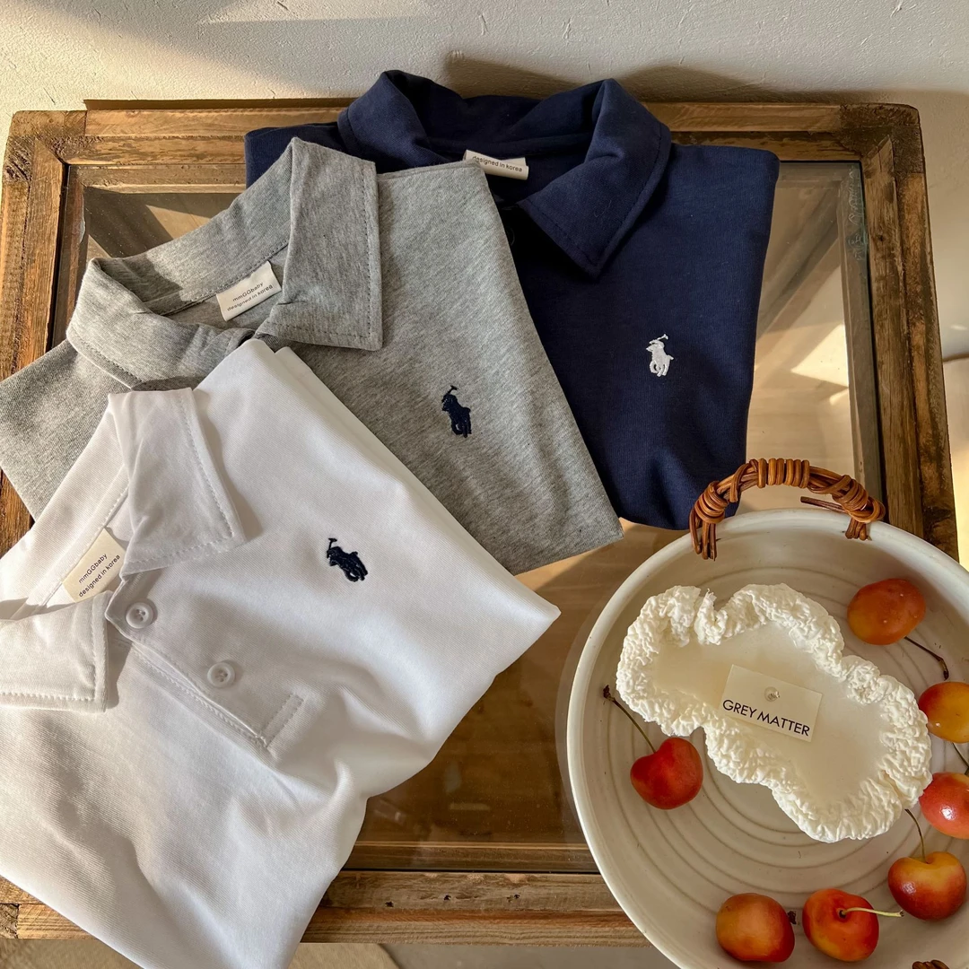 【100棉】男童纯棉polo领短袖2025新款韩版翻领儿童时尚上衣半袖潮