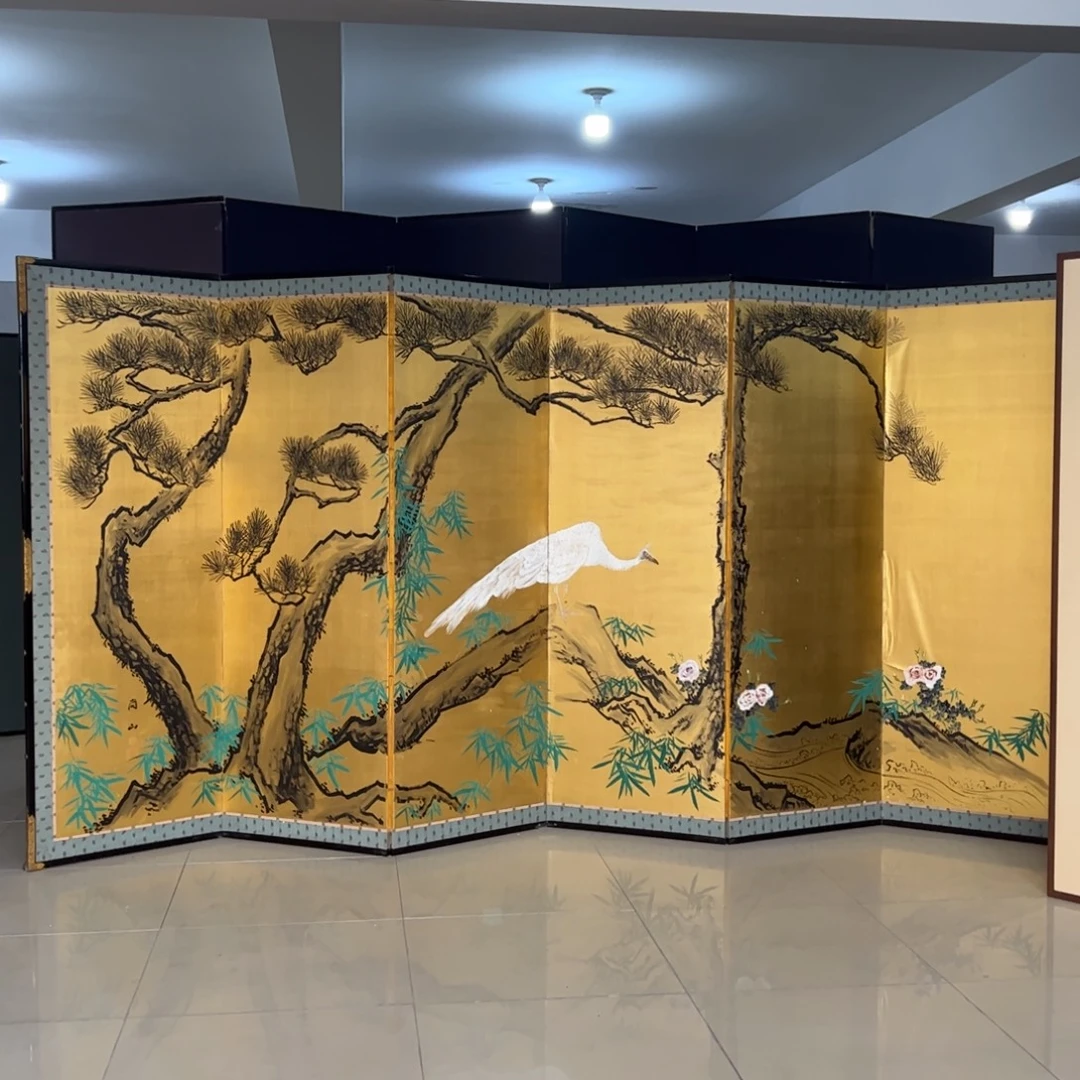 绘画屏风框画茶空间设计
