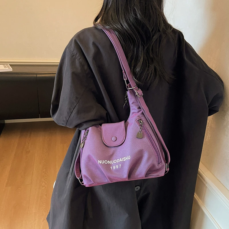 托特包耐磨通勤风斜挎包韩包包拉链可折叠防刮双根9660
