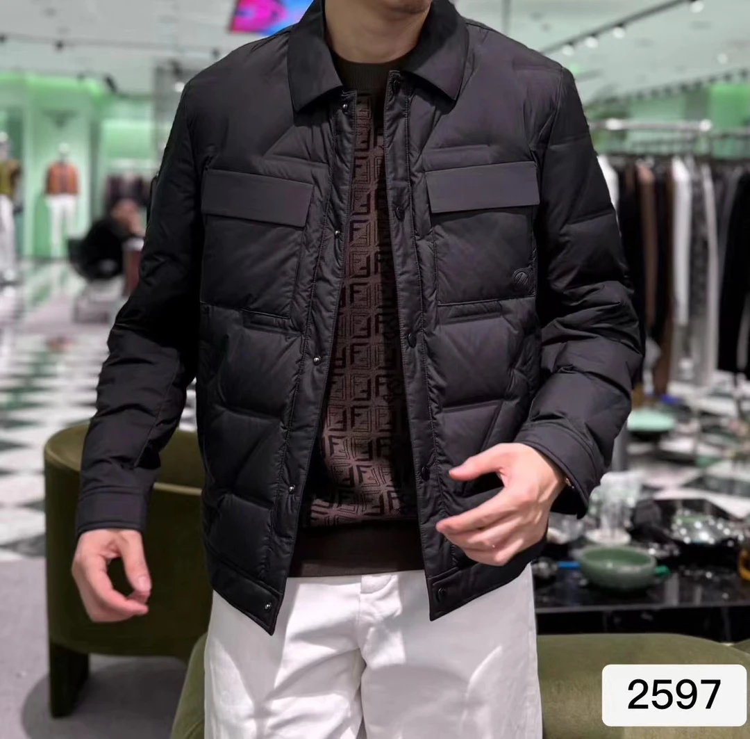 男士夹克2024秋冬新款轻奢商务休闲羽棉服