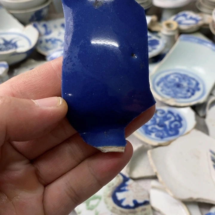 瓷片现代瓷器青花瓷片