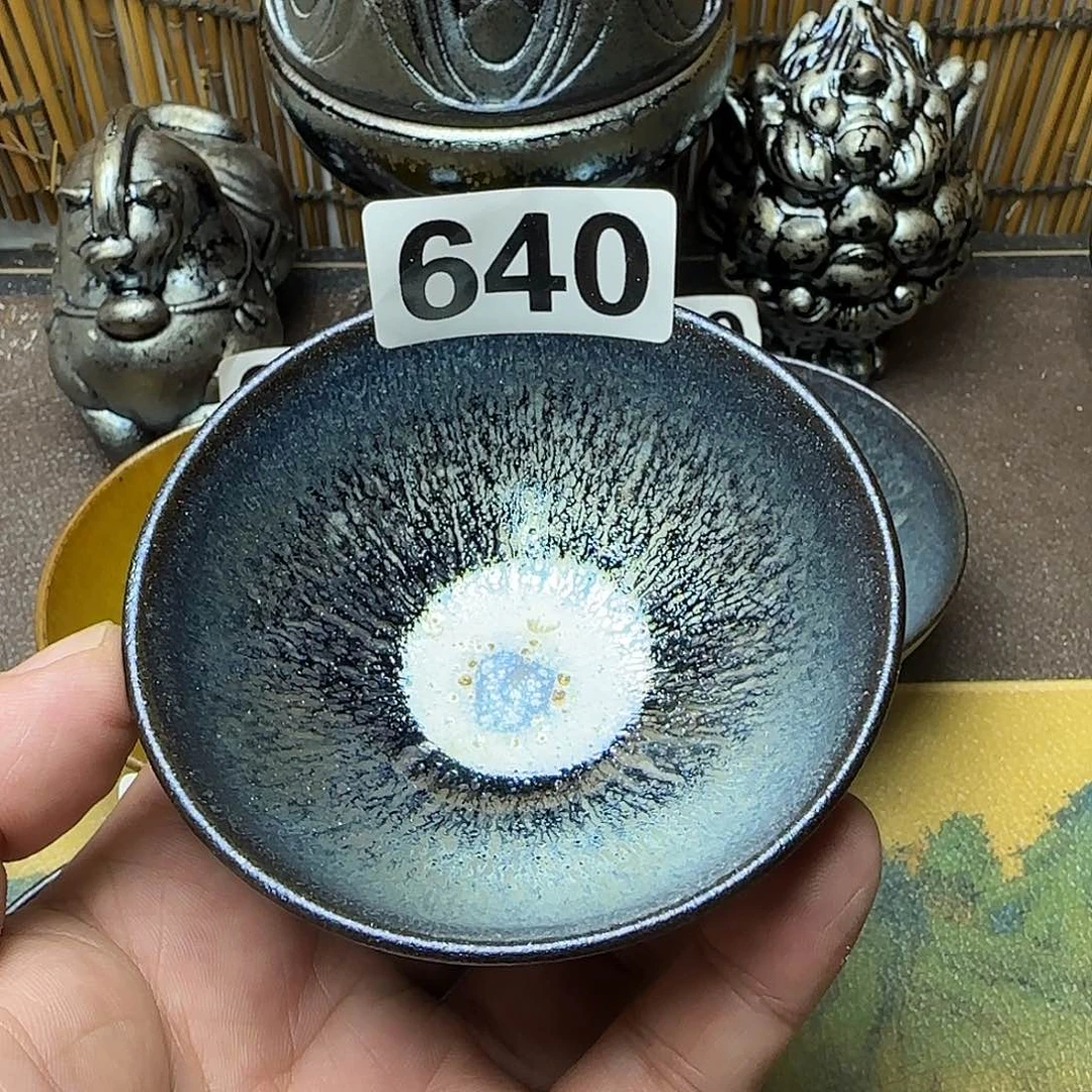 黑***叶茶盏主人杯龙窑柴烧全手工