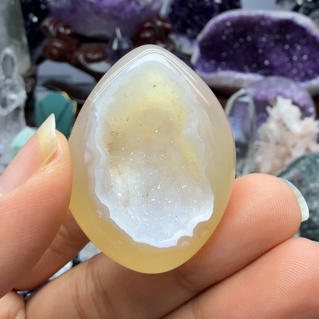 摆件紫晶未镶嵌龙蛋