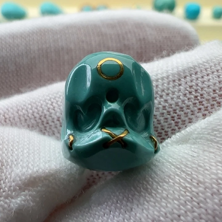 绿松石18K金镶嵌珠宝奇石