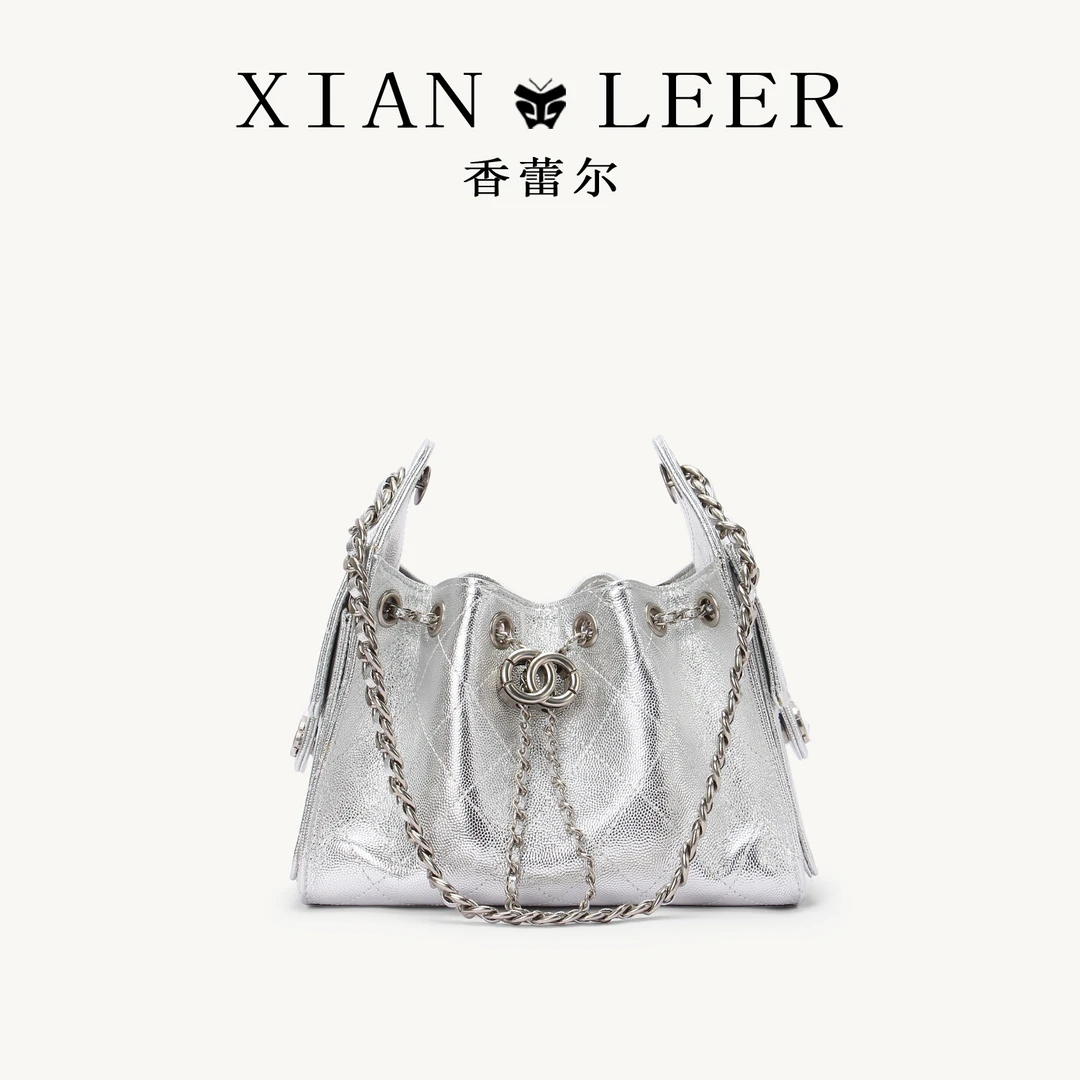 XIANLEER香蕾尔麂皮革女包2025新款小香风菱格链条包单肩包斜挎包
