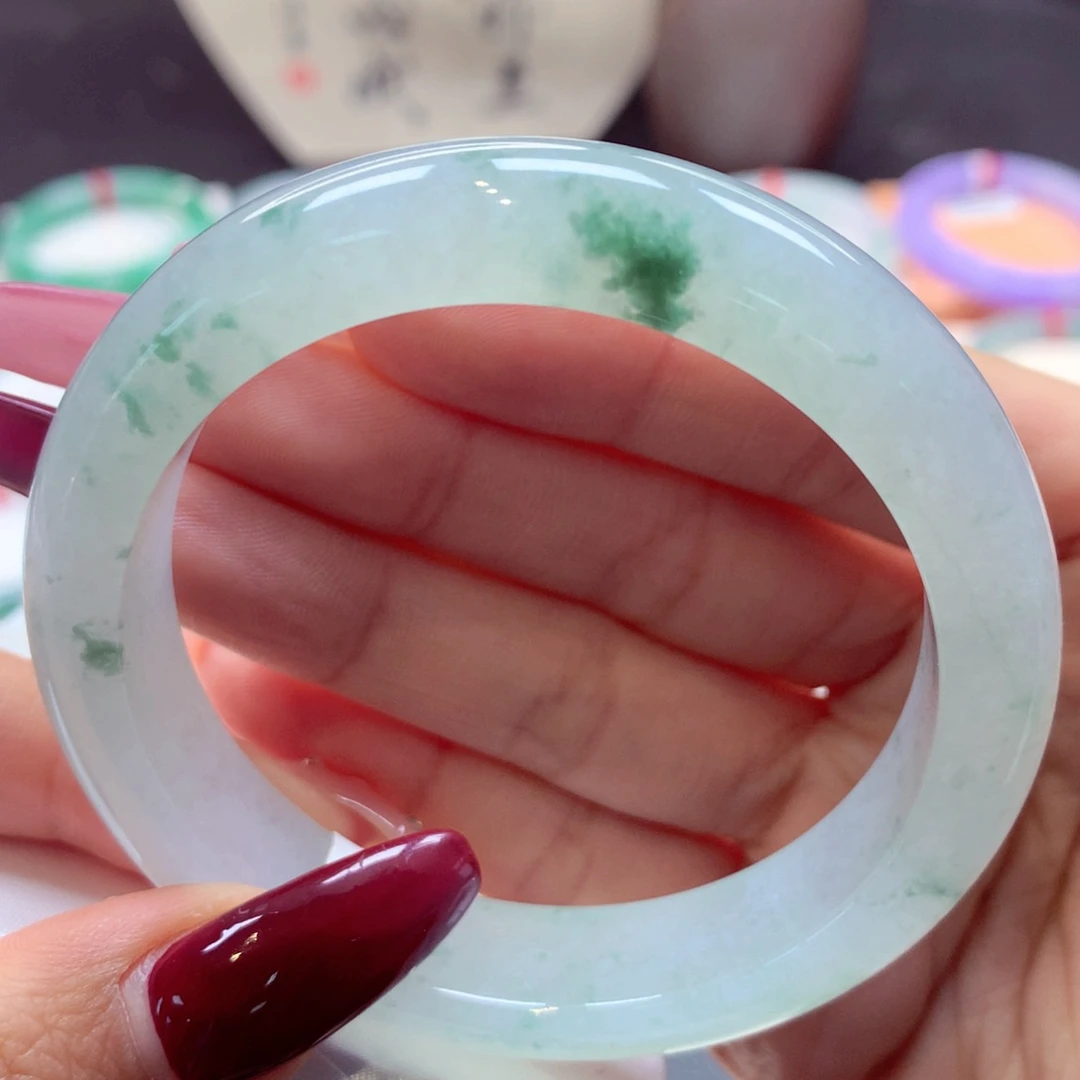 翡翠手镯未镶嵌正圈55号66