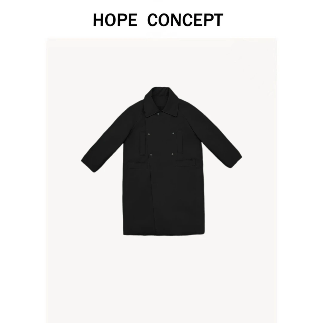 24316#HOPECONCEPT氛围感超绝风衣 御寒气场男女同款