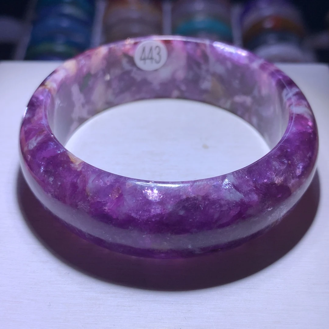 银S925镶嵌水晶手镯紫祖母61