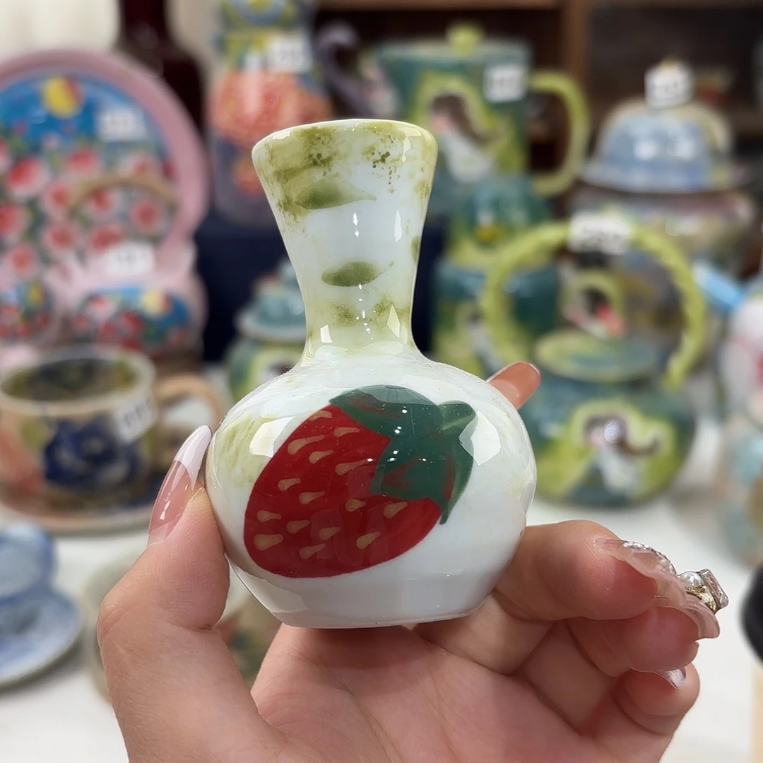 瓷片景德镇手绘高温釉下彩陶瓷茶具