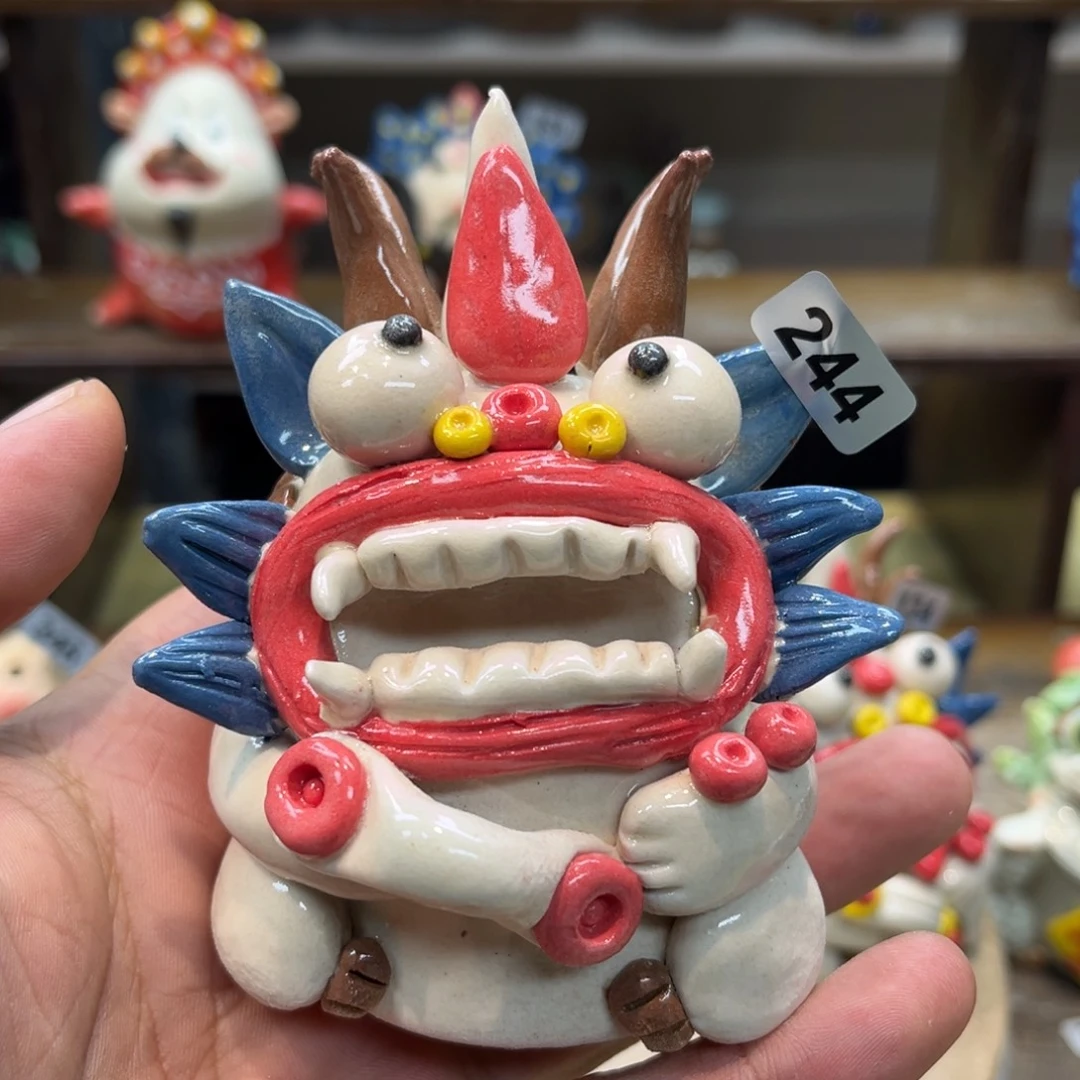 摆件纯手工抽象陶瓷摆件244