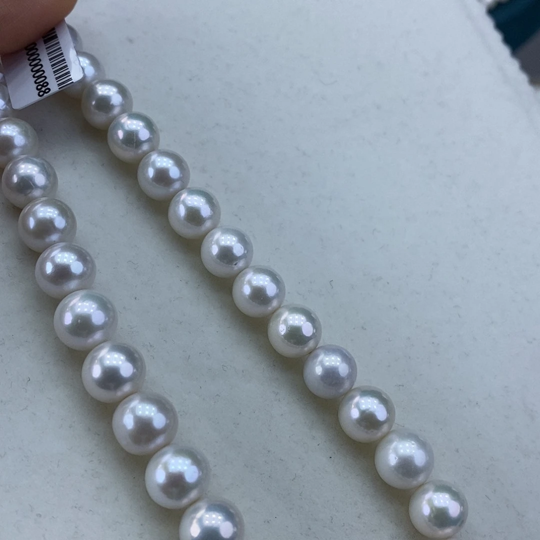 淡水珍珠颈饰银S925镶嵌➕10-11高品澳绿