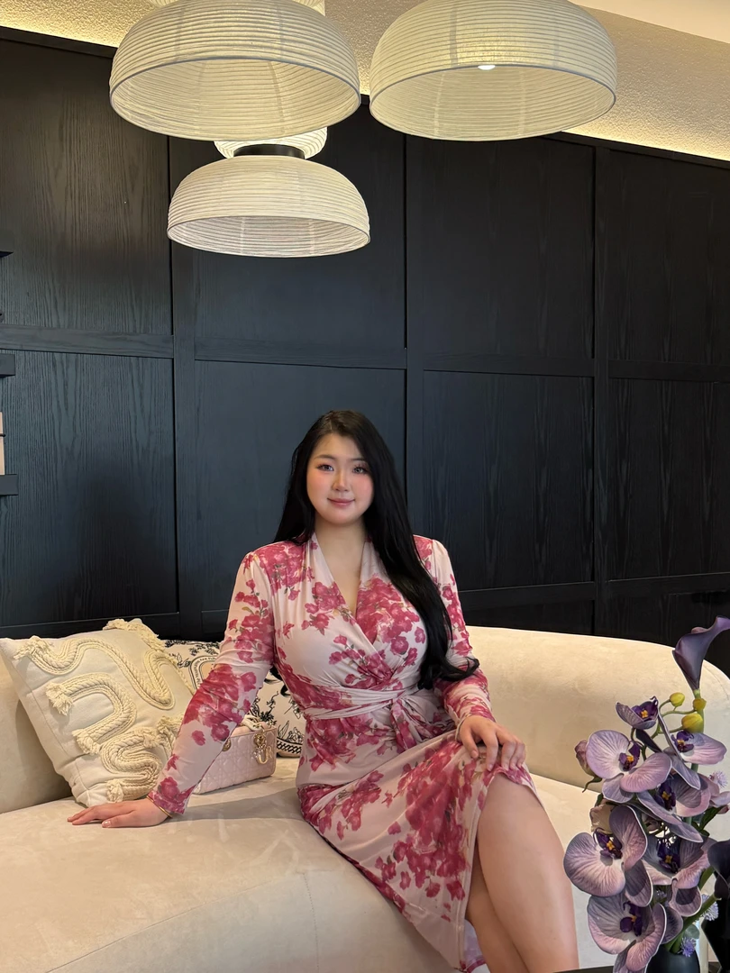 大码女装高级感法式复古弹力网纱印花连衣裙修身气质包臀裙2052