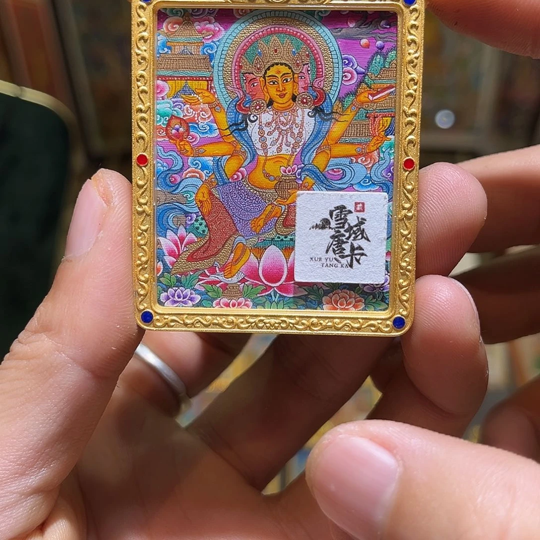 吊坠青海热贡纯手绘财缘