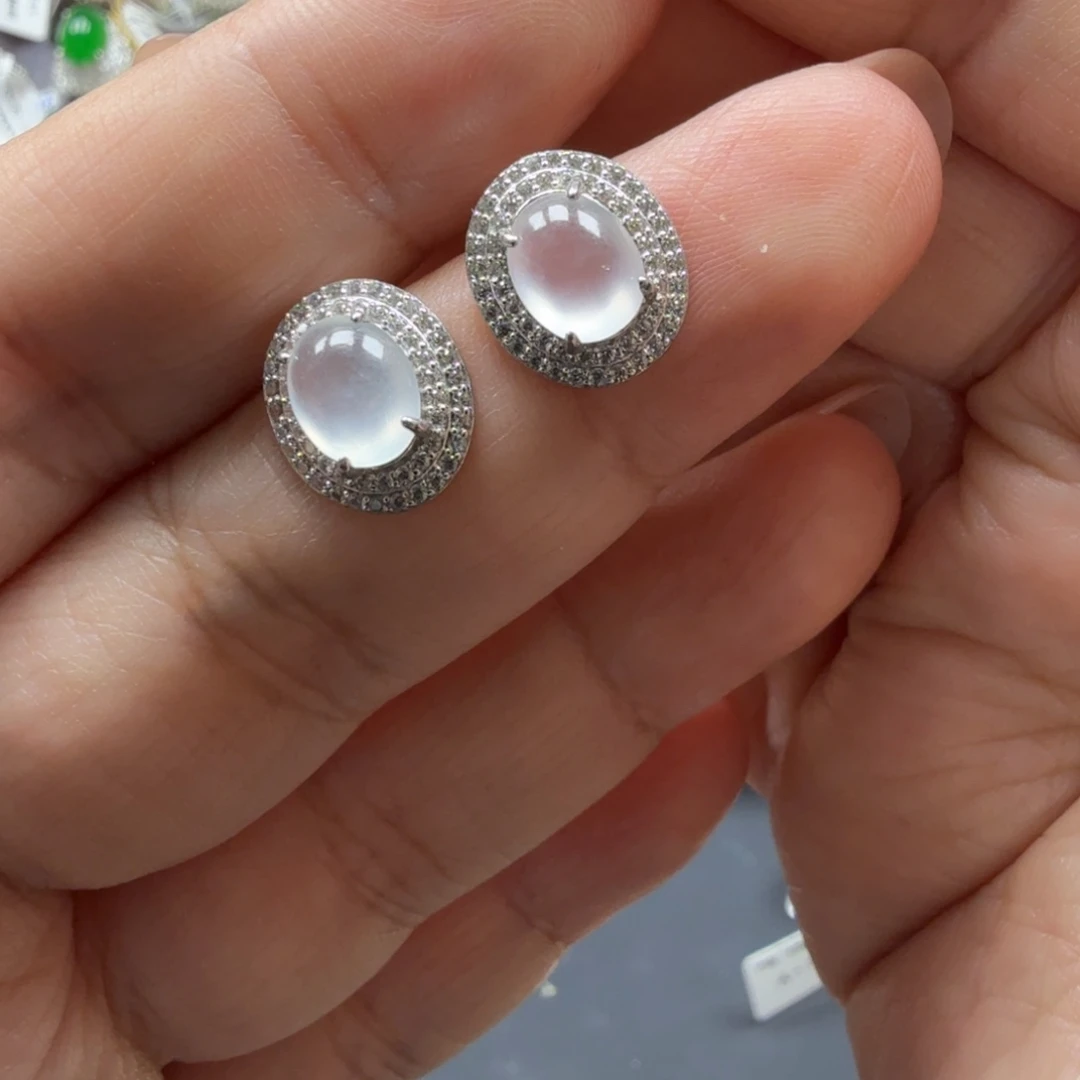 翡翠银S925镶嵌戒指55