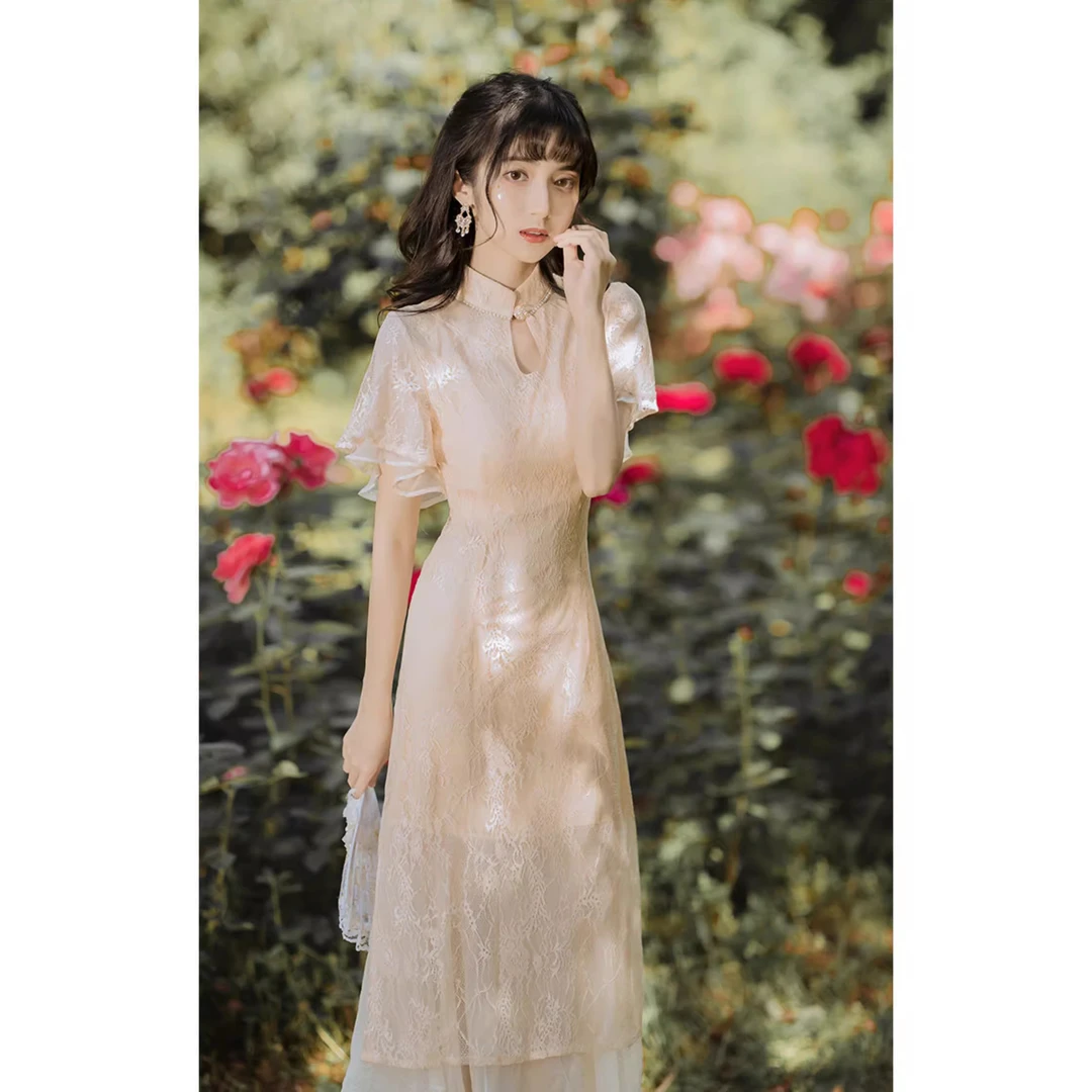 千语栀【纱之诗笺】杭州旗袍中式女新款新中式爆款穿的气质女装裙