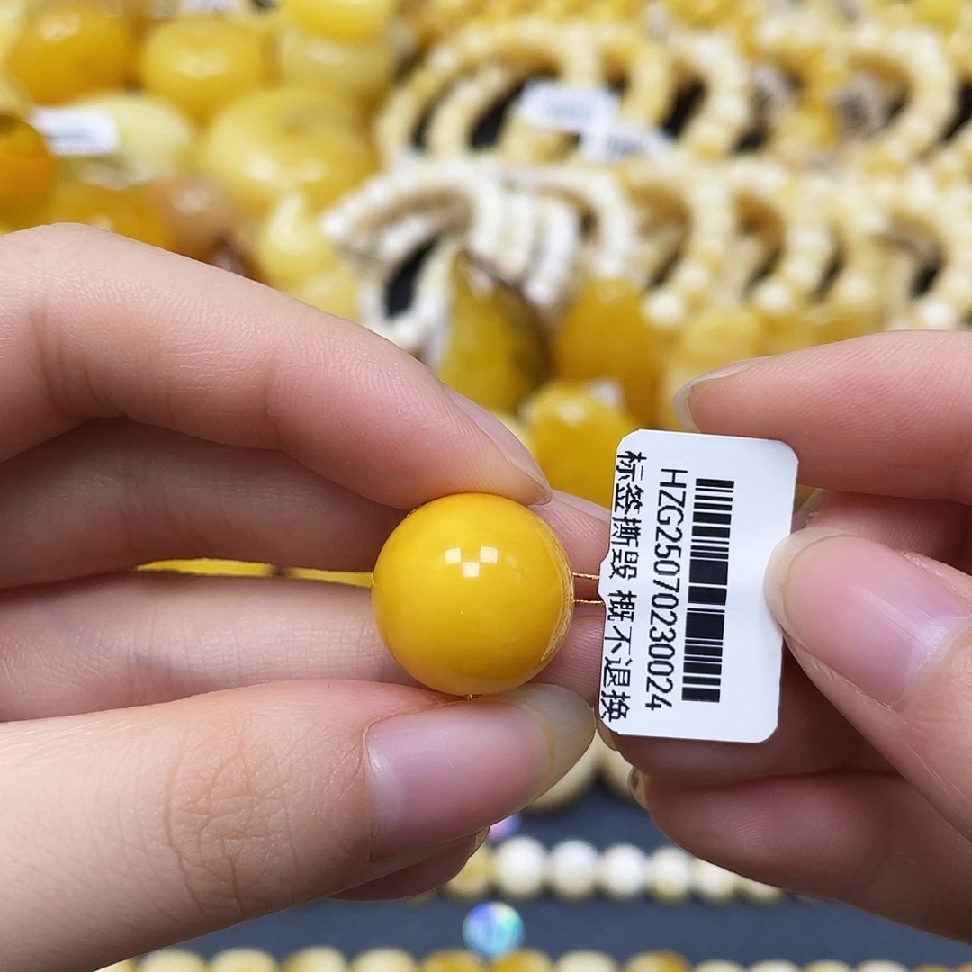 裸石蜜蜡未镶嵌圆珠16.4mm