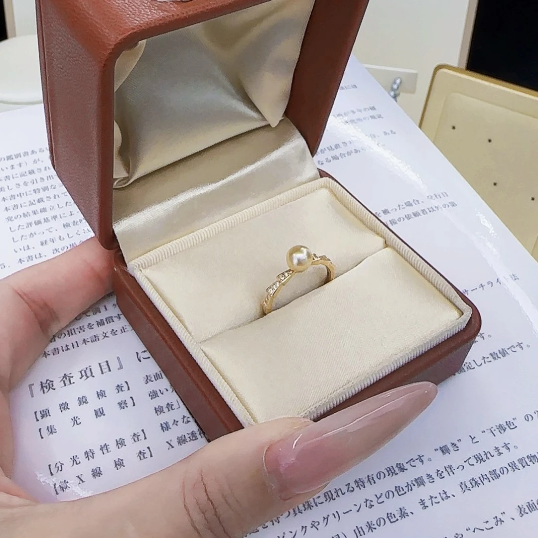 海水珍珠戒指银S925镶嵌