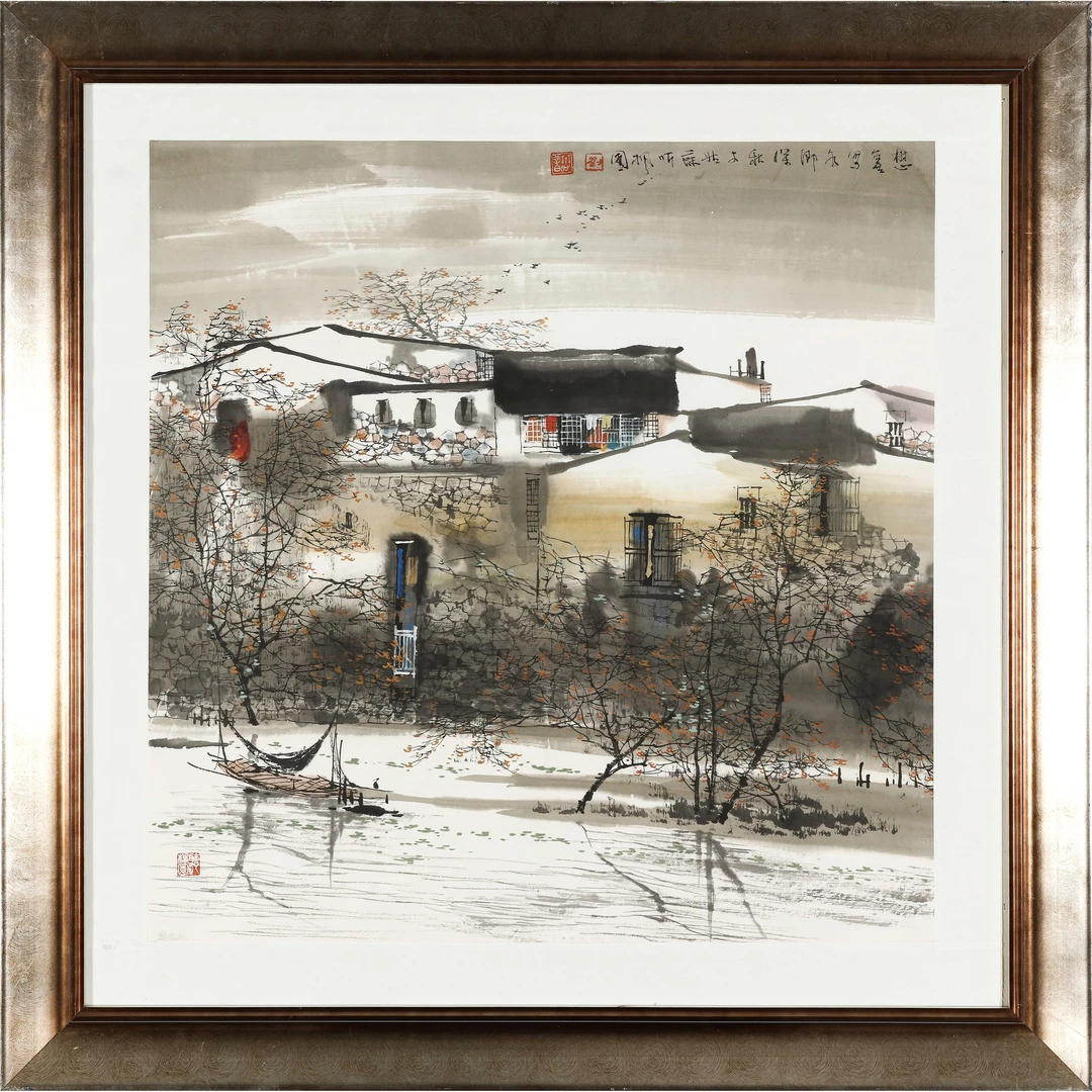 32014、刘懋善 水乡小镇【德鸿文人紫砂2拍卖】