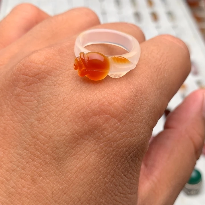 游***子玛瑙/玉髓未镶嵌戒指