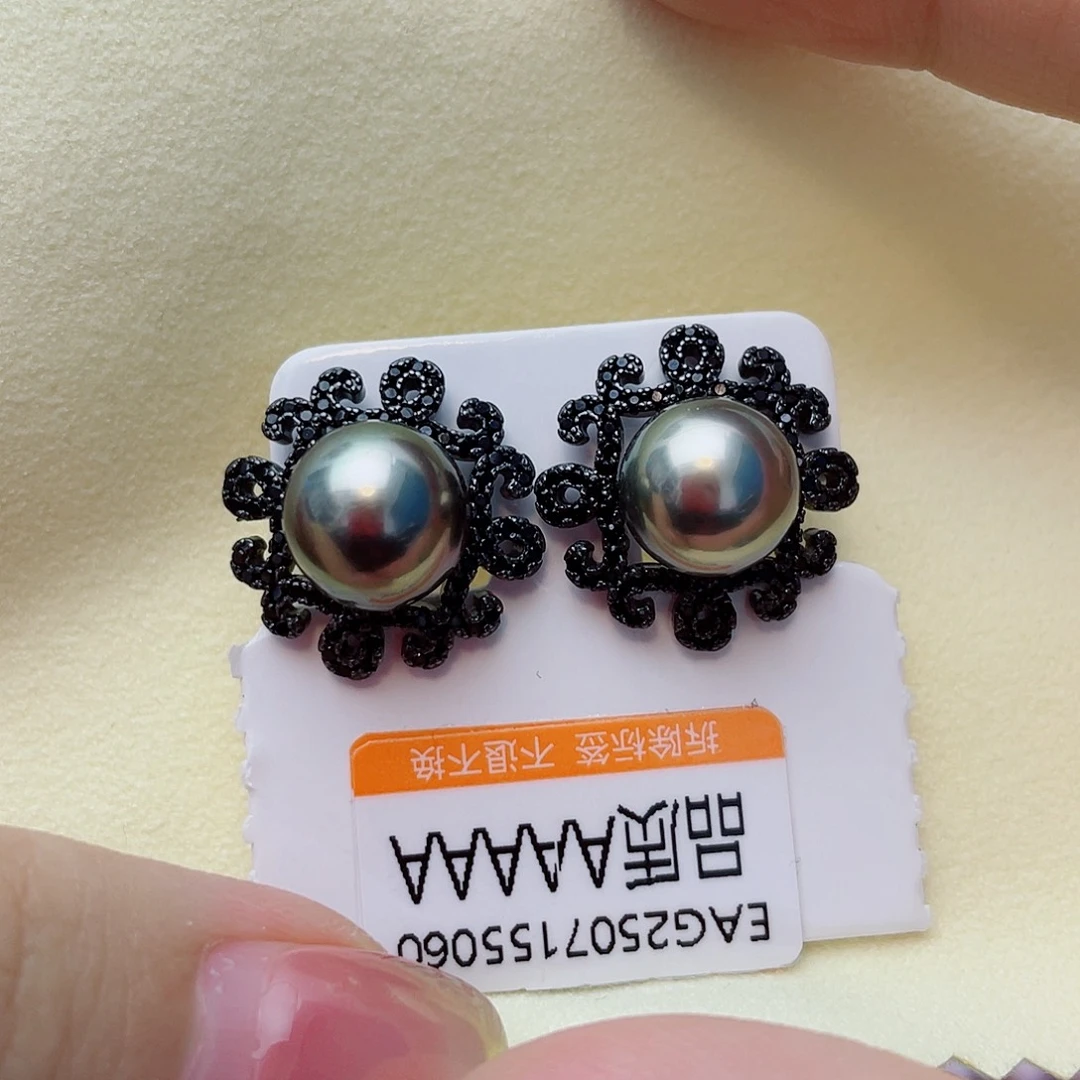 耳饰海水珍珠银S925镶嵌w42