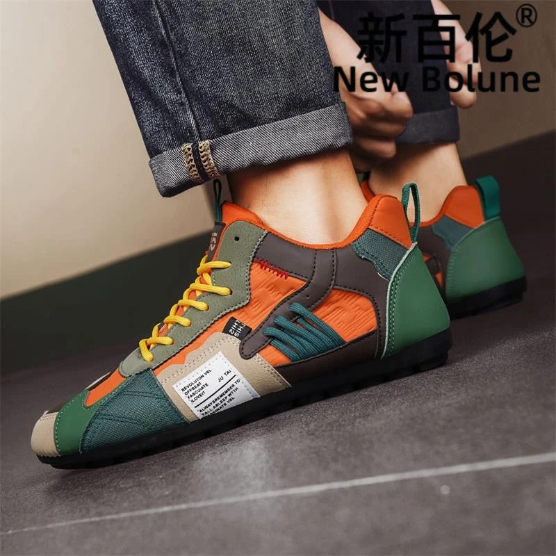 NEW BOLUNE/新百伦森刻德训鞋男秋季高帮透气运动时尚轻奢帆布覆