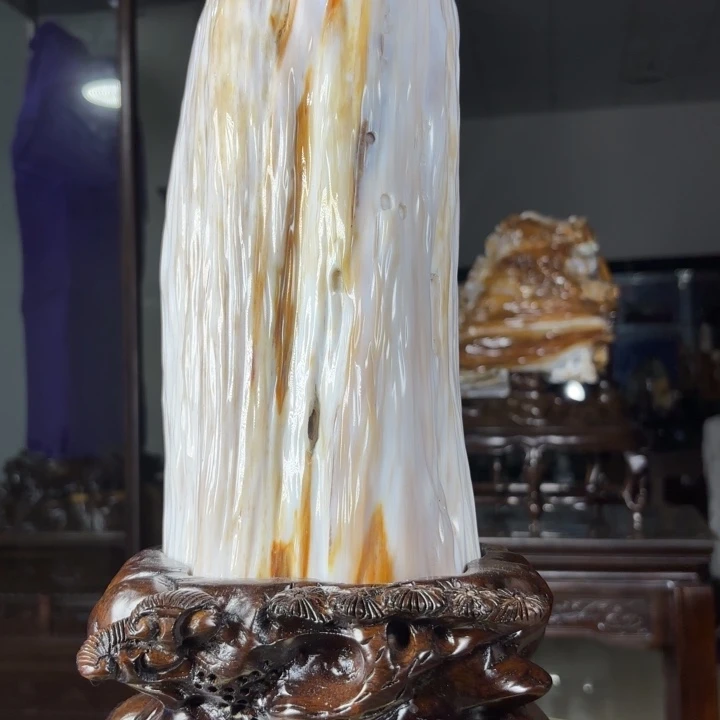 豪***未镶嵌珠宝奇石硅化玉1