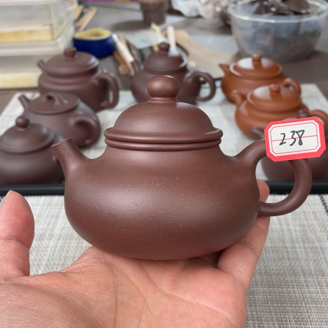 茶壶紫砂微瑕半手工台西底槽青容天壶220cc