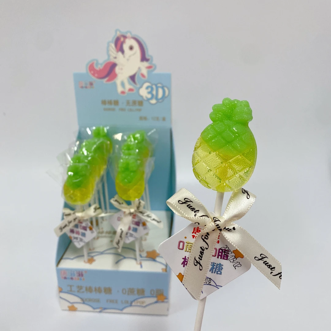 无蔗糖水晶菠萝葡萄棒棒糖多种DIY水果口味高颜值节日礼物玩具摆